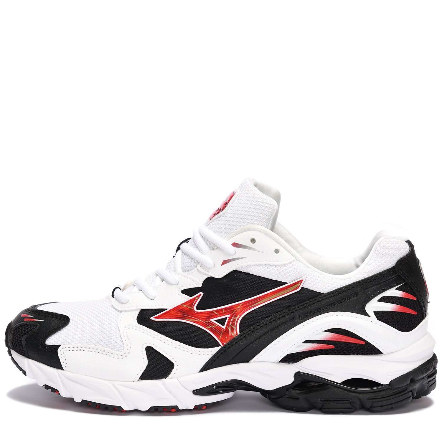 Mizuno WAVE RIDER 10 ICON "Special Pack" WHITE/CHINESERED/BLACK