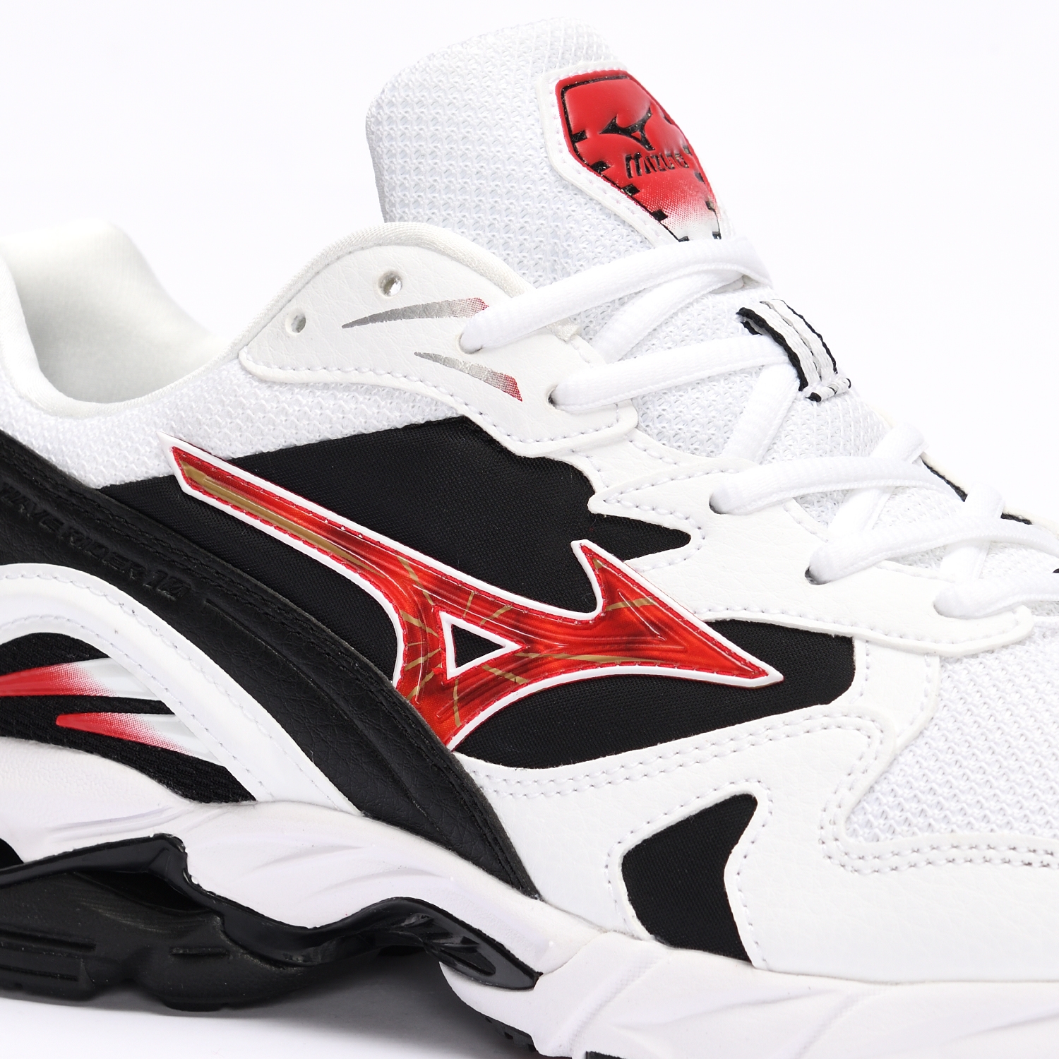 Mizuno WAVE RIDER 10 ICON "Special Pack" WHITE/CHINESERED/BLACK
