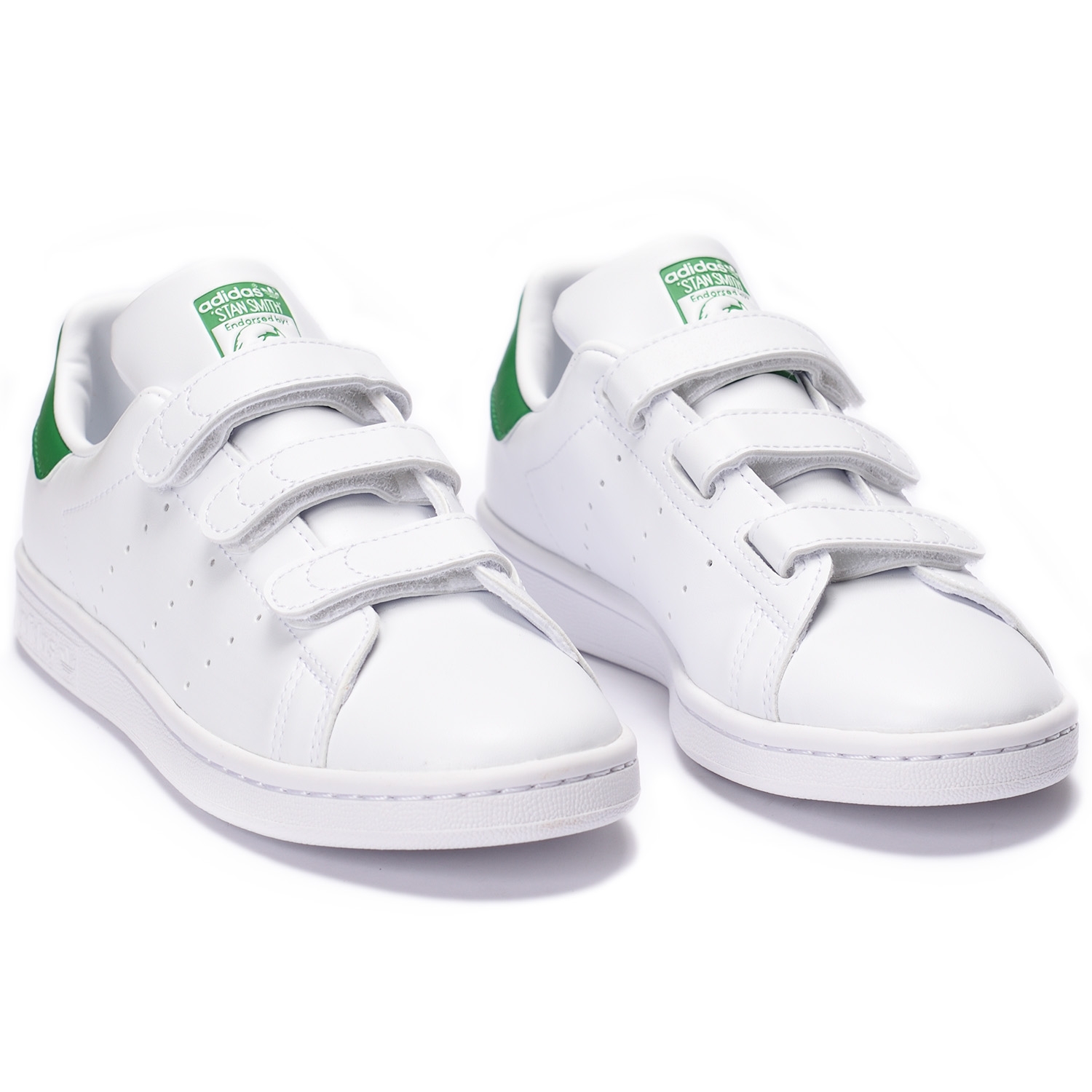 adidas Originals STAN SMITH. Cloud White / Cloud White / Green
