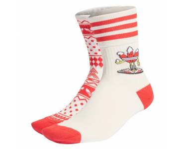 adidas Originals Christmas Crew Socks 2 Pairs White / Vivid Red