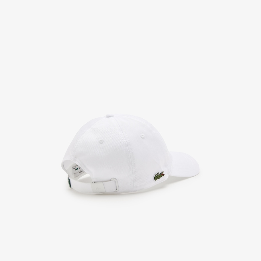 LACOSTE UNISEX CAP IN ORGANIC COTTON TWILL White