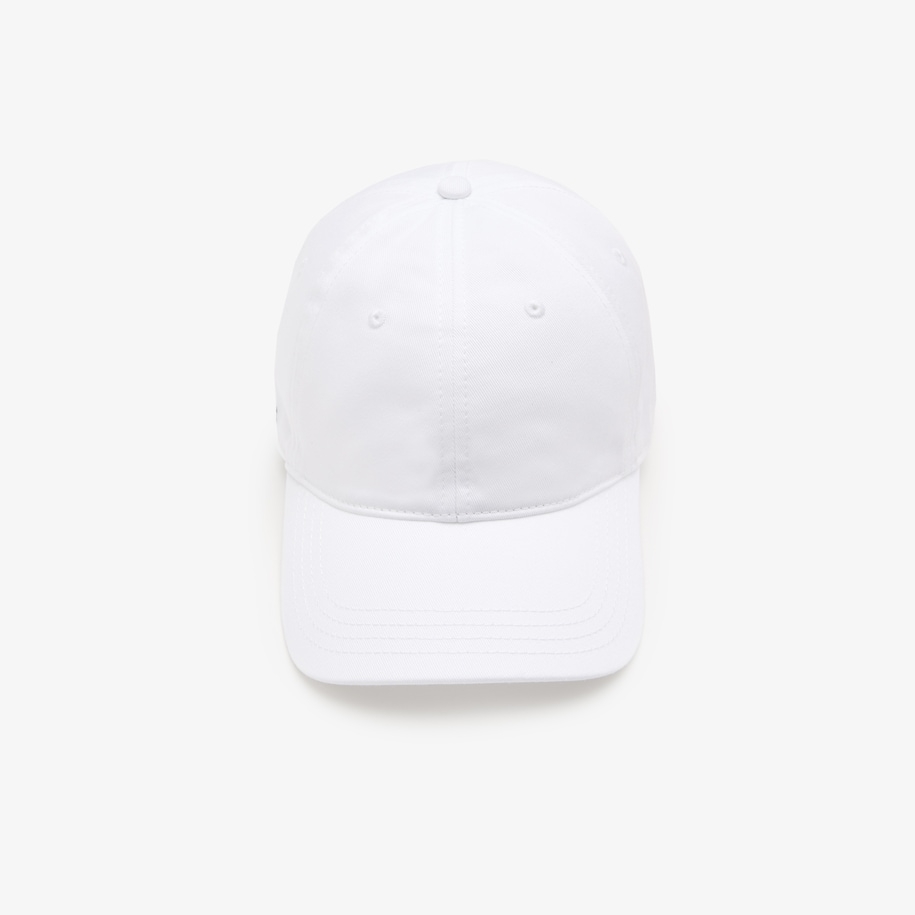 LACOSTE UNISEX CAP IN ORGANIC COTTON TWILL White