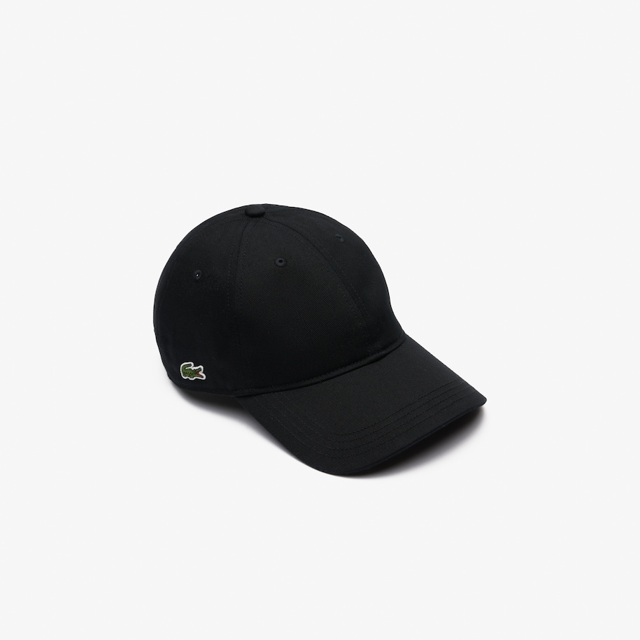 LACOSTE UNISEX CAP IN ORGANIC COTTON TWILL Black