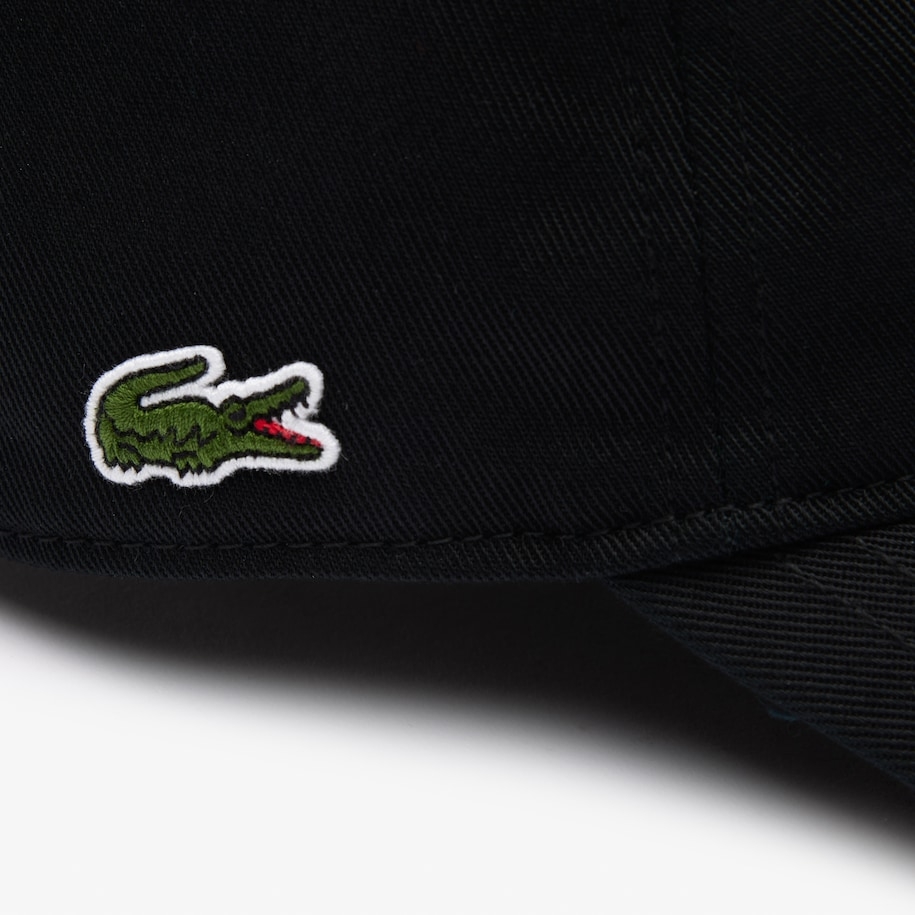 LACOSTE UNISEX CAP IN ORGANIC COTTON TWILL Black