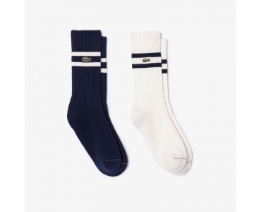 Lacoste Terry Sole socks Navy blue / white