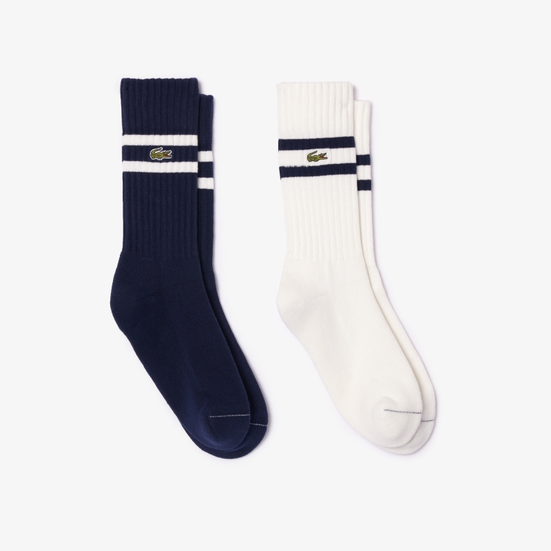 Lacoste Terry Sole socks Navy blue / white