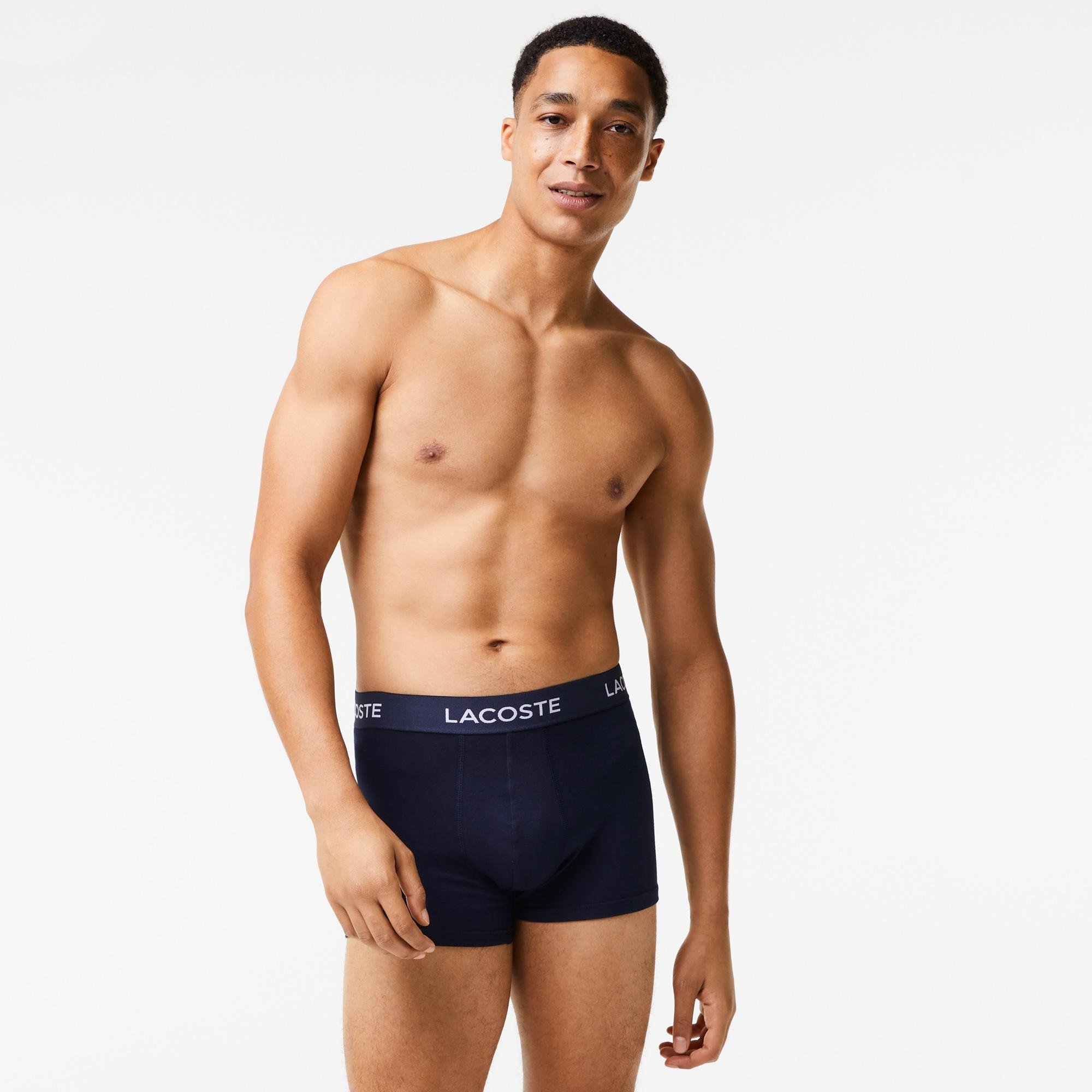 SET OF 3 PLAIN BOXERS / Navy blue