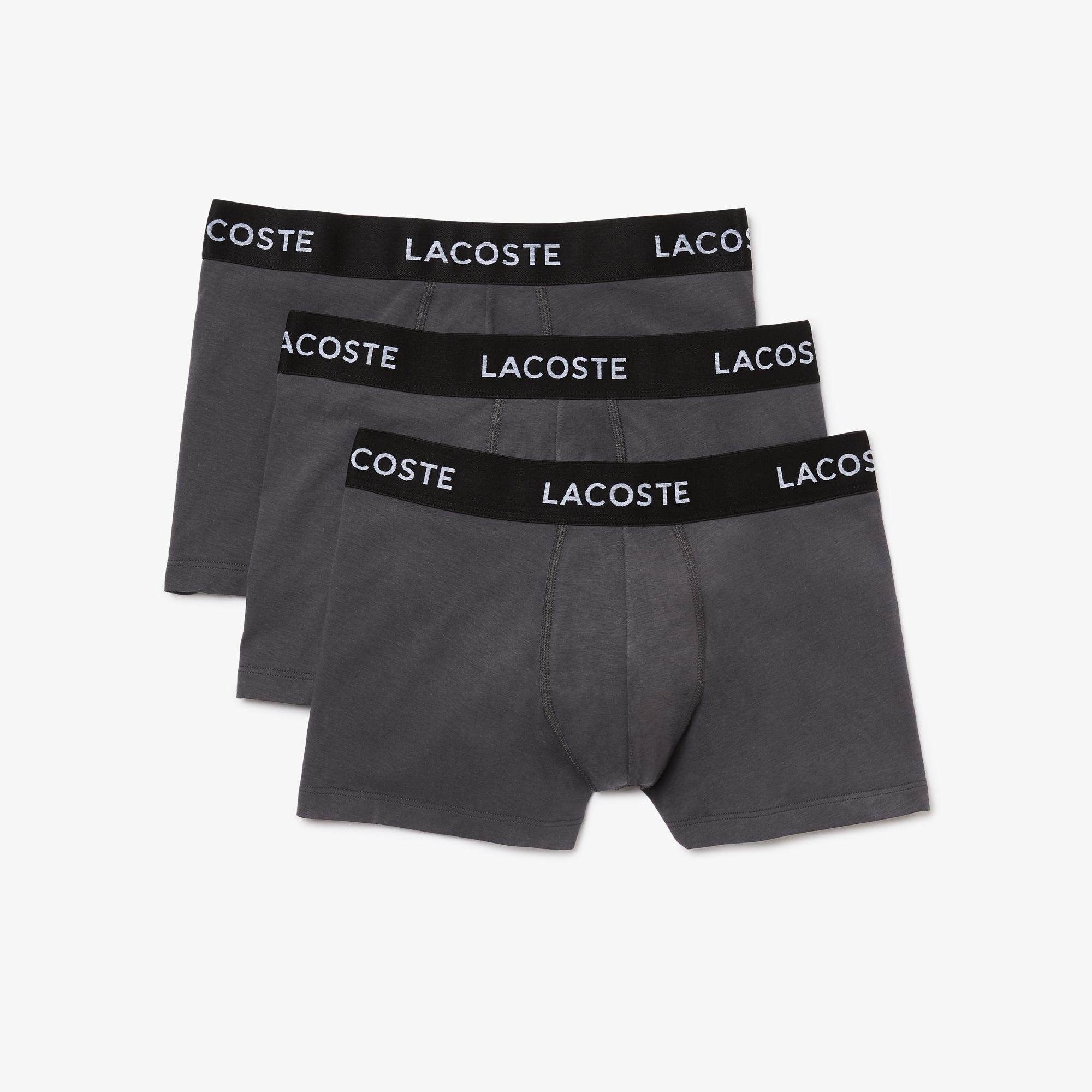 SET OF 3 PLAIN BOXERS / dark grey