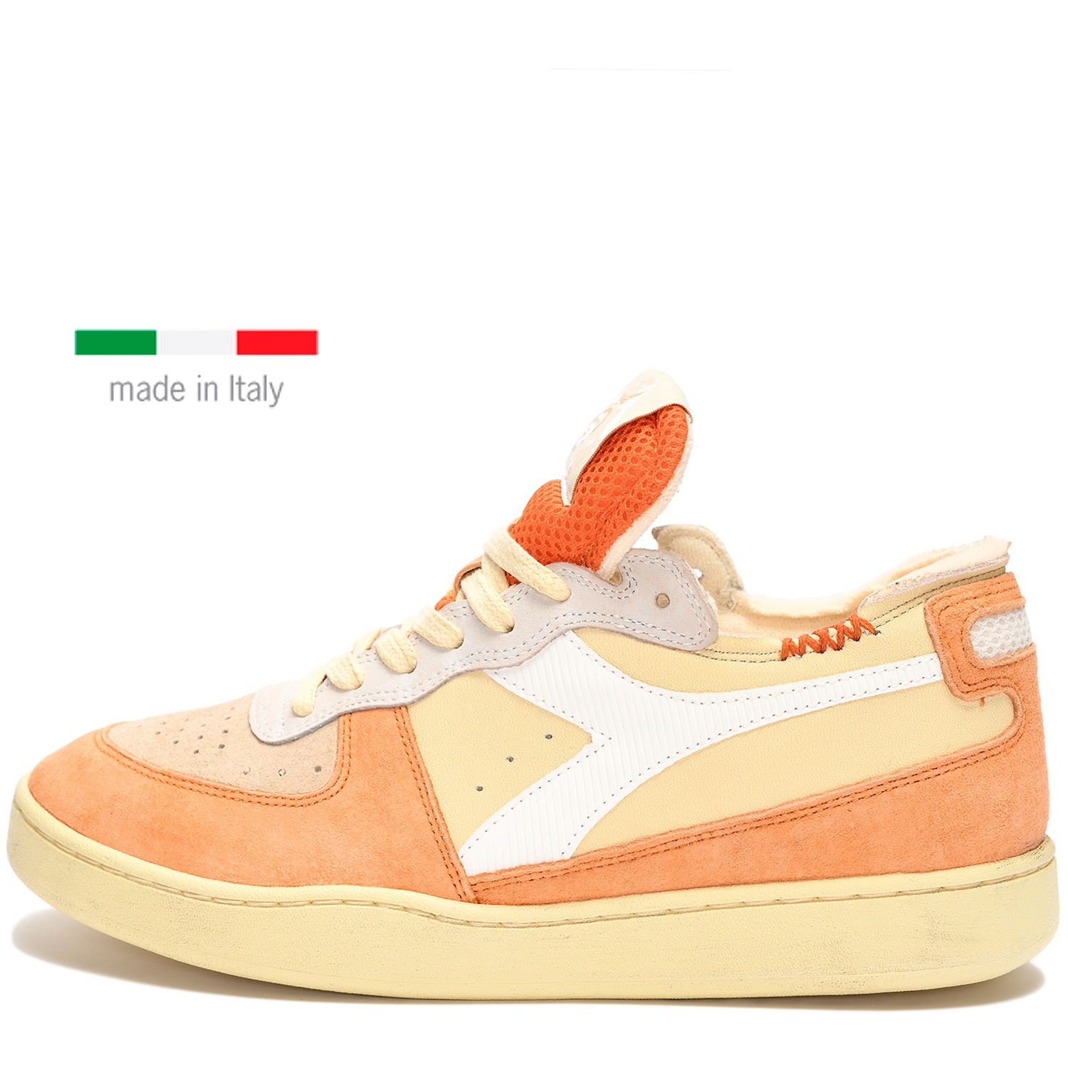 Diadora x DINO MENEGHIN MI BASKET LOW ITALIA WHITE/VERMILLION ORANGE