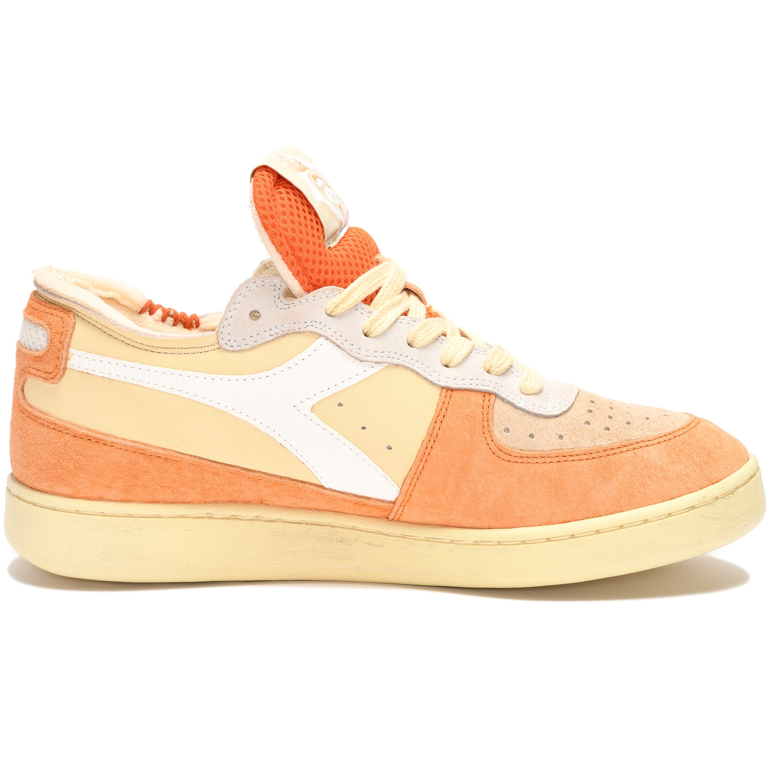 Diadora x DINO MENEGHIN MI BASKET LOW ITALIA WHITE/VERMILLION ORANGE