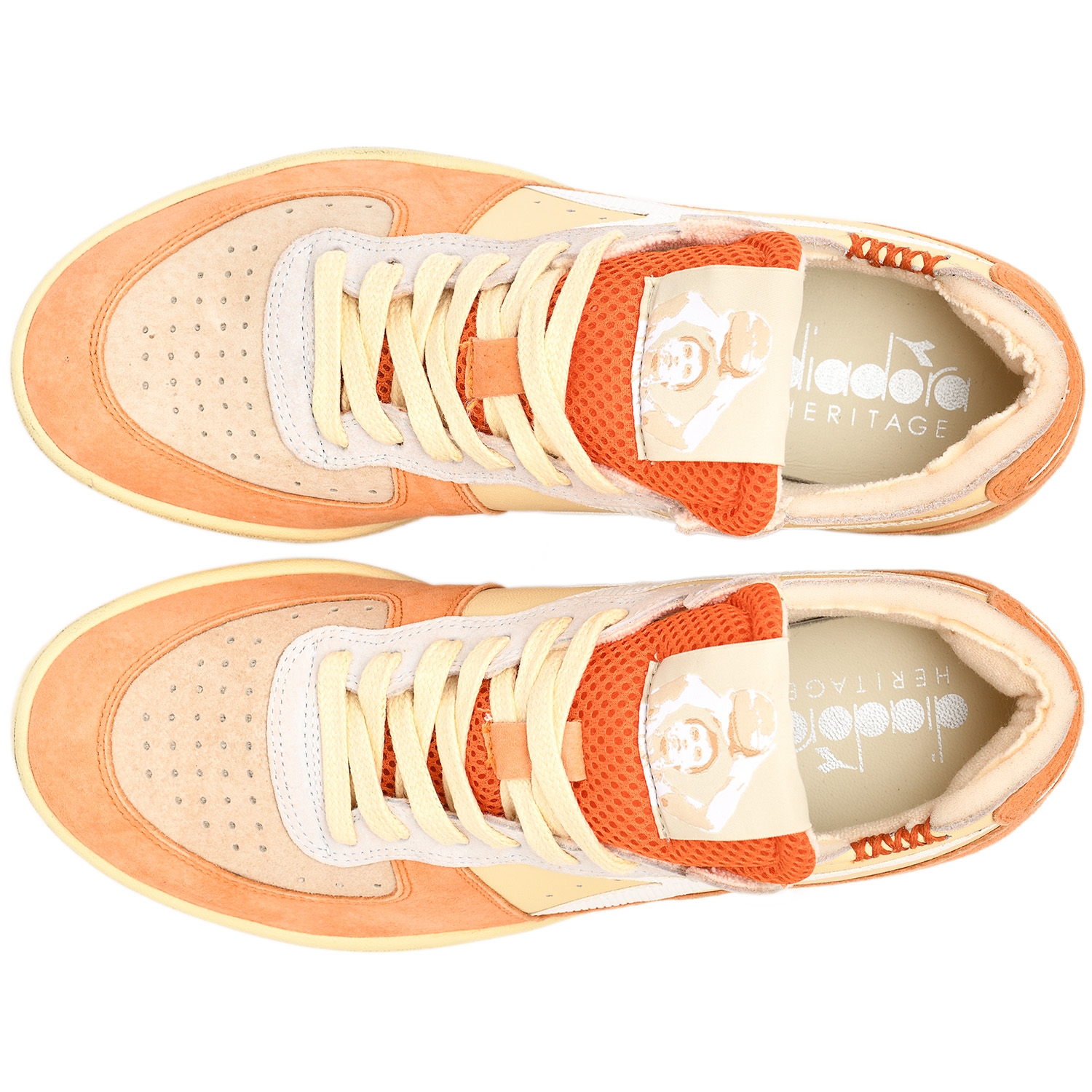 Diadora x DINO MENEGHIN MI BASKET LOW ITALIA WHITE/VERMILLION ORANGE