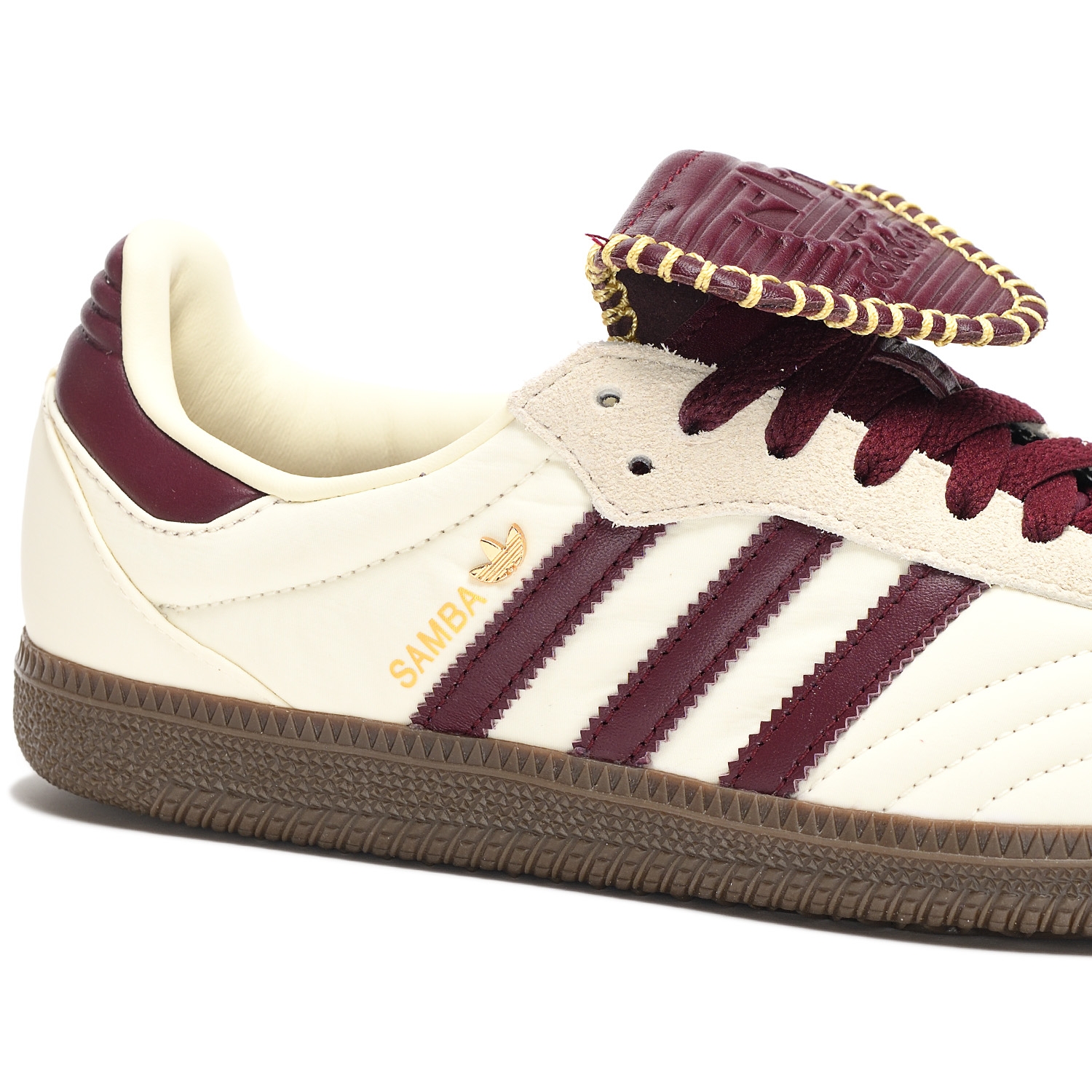 adidas Originals SAMBA LONG TONGUE cream white / maroon / Gold Metallic