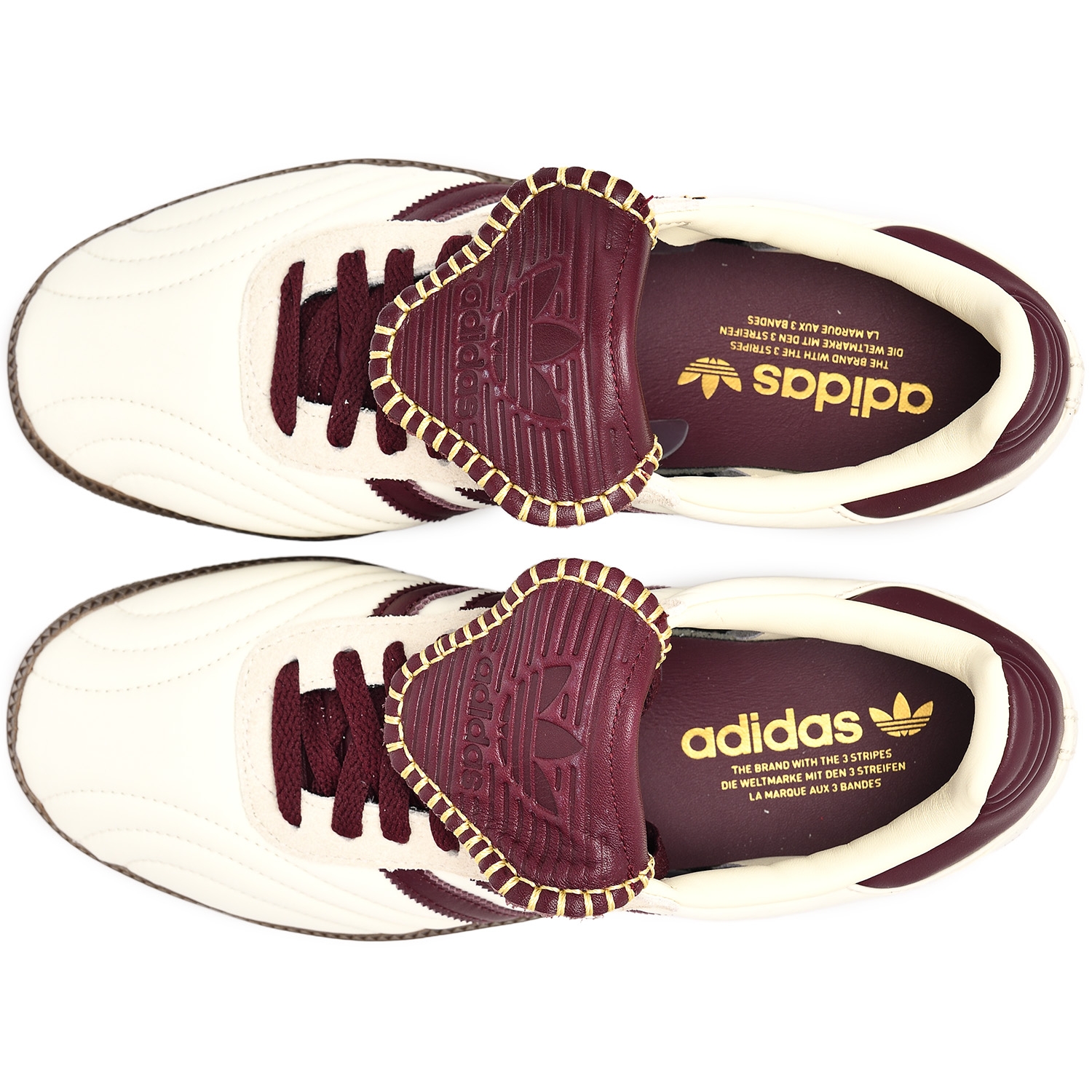 adidas Originals SAMBA LONG TONGUE cream white / maroon / Gold Metallic