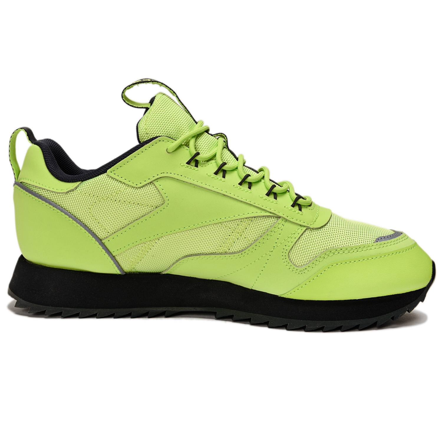 REEBOK CLASSIC LEATHER RIPPLE TRAIL NEON LIME/NEON LIME/TRUE GREY 8